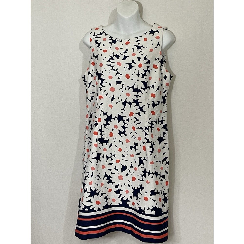 Vtg R&K ORIGINALS BOLD Daisy Print Shift Dress Women’s 14